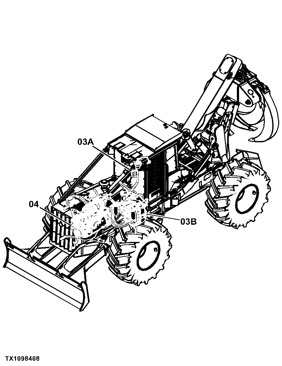 748HTJ Timberjack Cable and Grapple Skidder (PIN: 1DW748HT_ _C630436 - C666892) (PIN: 1DW748HT_ _D630436 - D666892)