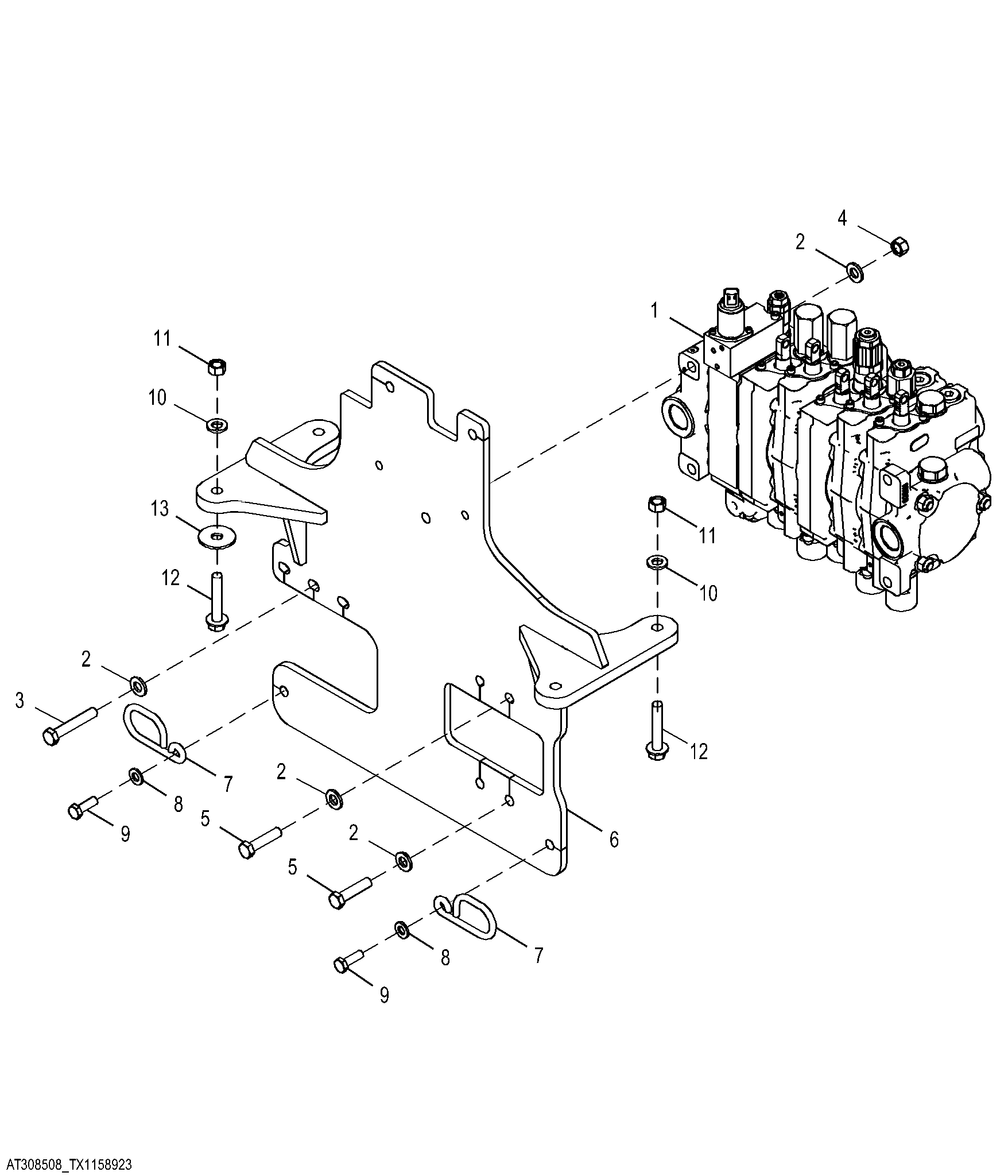 Backhoe Valve, Manual Six Function (254544 - )