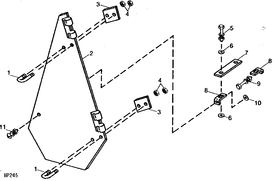 HYDROSTATIC DRIVE UNIT LOWER SHIELD AND SUPPORTS