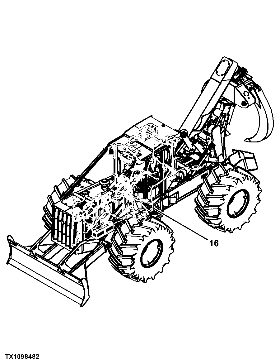 848H Cable and Grapple Skidder (PIN: 1DW848HX_ _C630436 - C666892) (PIN: 1DW848HX_ _D630436 - D666892)