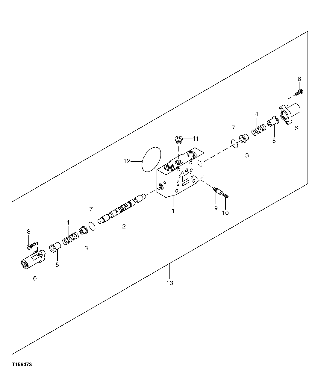 Right Hand Propel Flow Control Valve Components Section