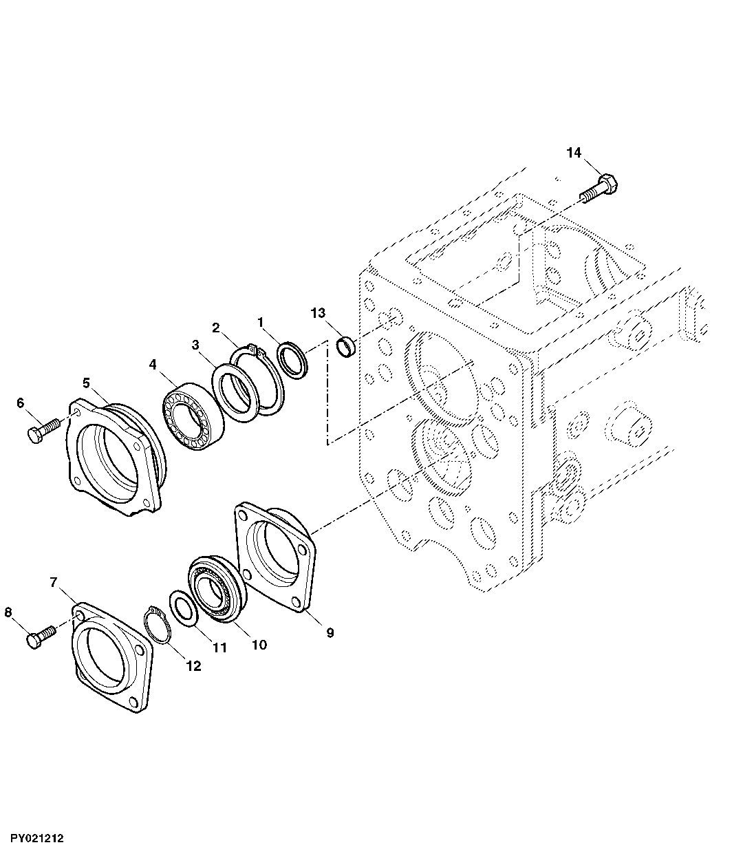 TRANSMISSION FRONT COVER (24+24 HYDRAULIC HI-LO)