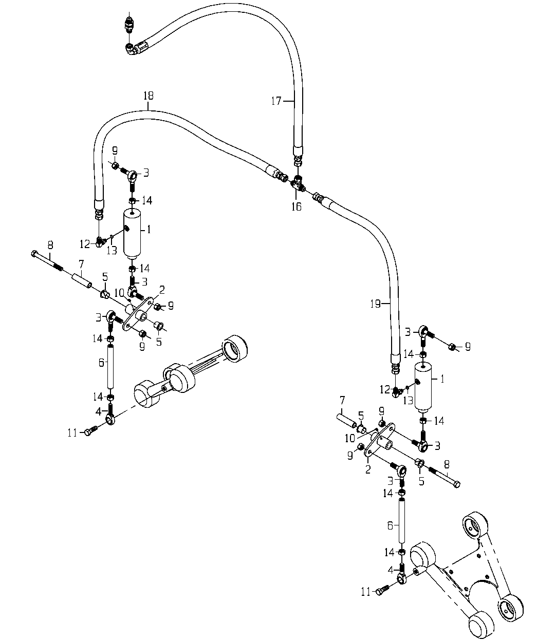 MOUNT GP, BASECUTTER HEIGHT INDICATOR CYLINDER {WHEEL}