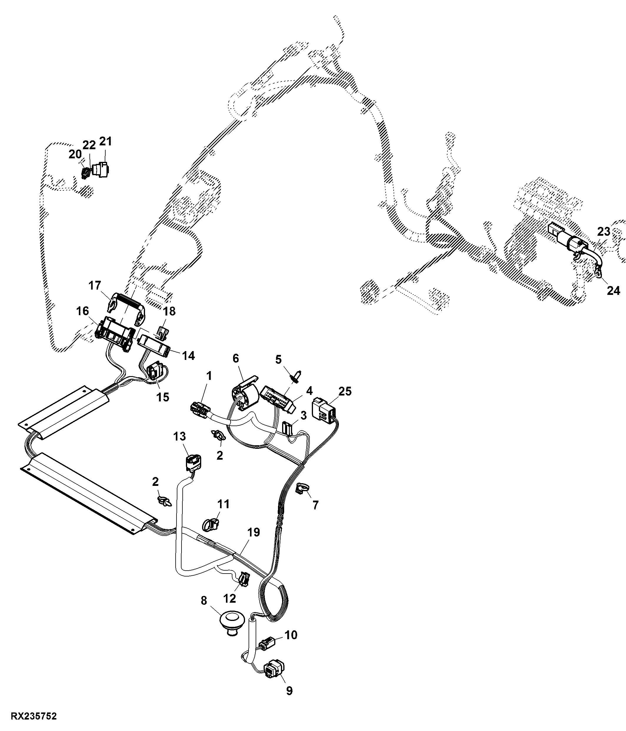 Cab Wiring Harness, Non- ACS™, IVT™, For Region II
