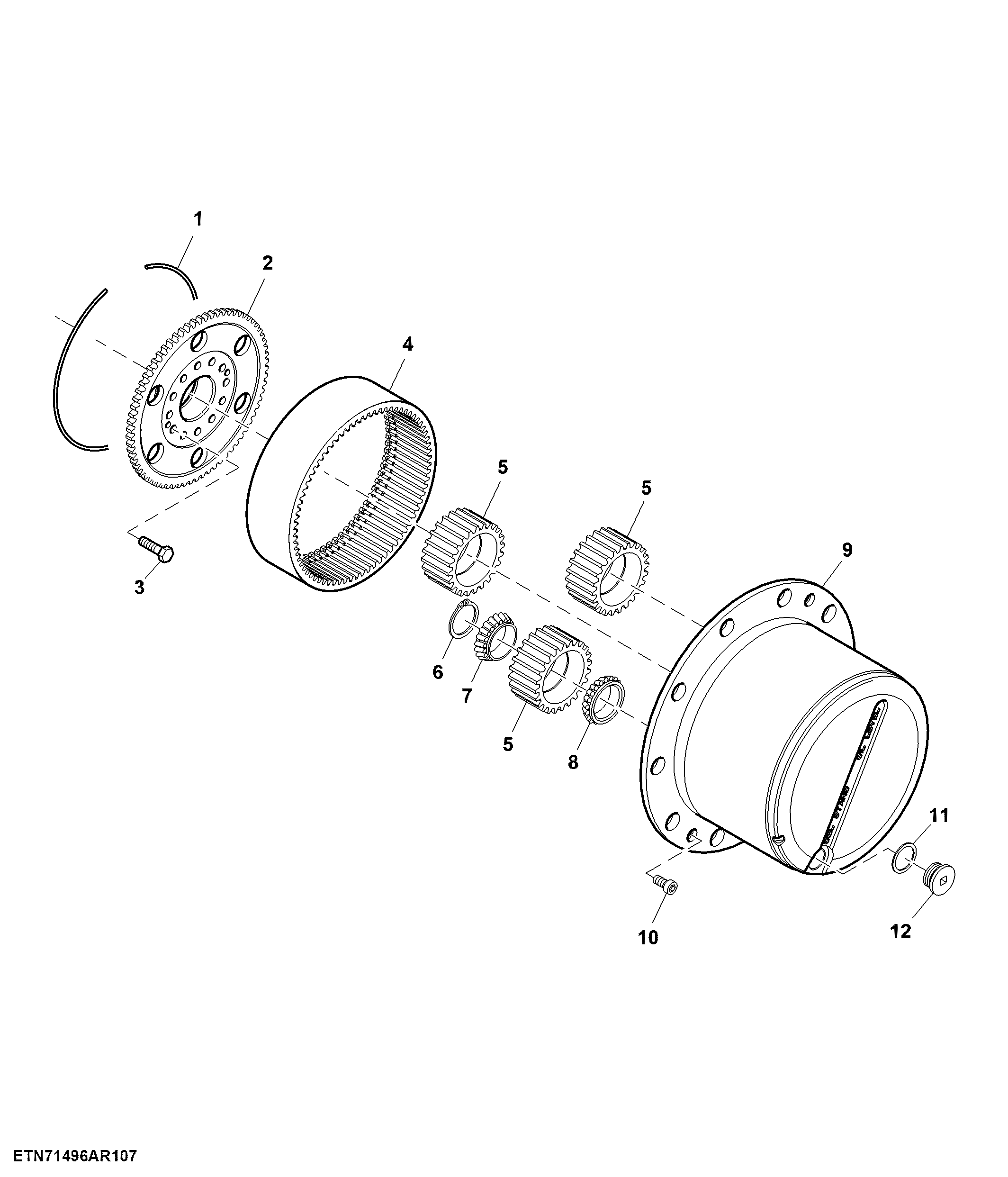 Planetary Drive MFWD-Axle, W/O Front Wheel Brake