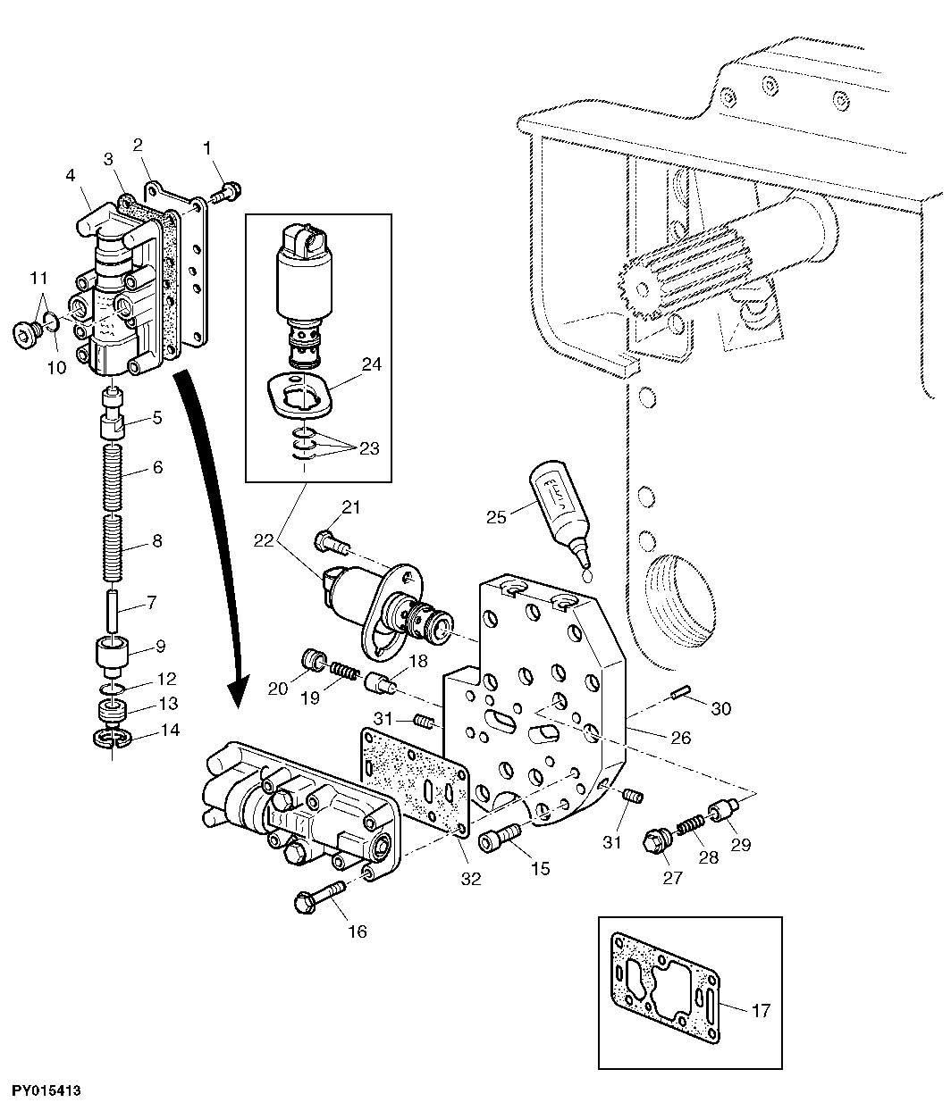 FRONT PTO- MODULATING VALVE/ SOLENOID VALVE