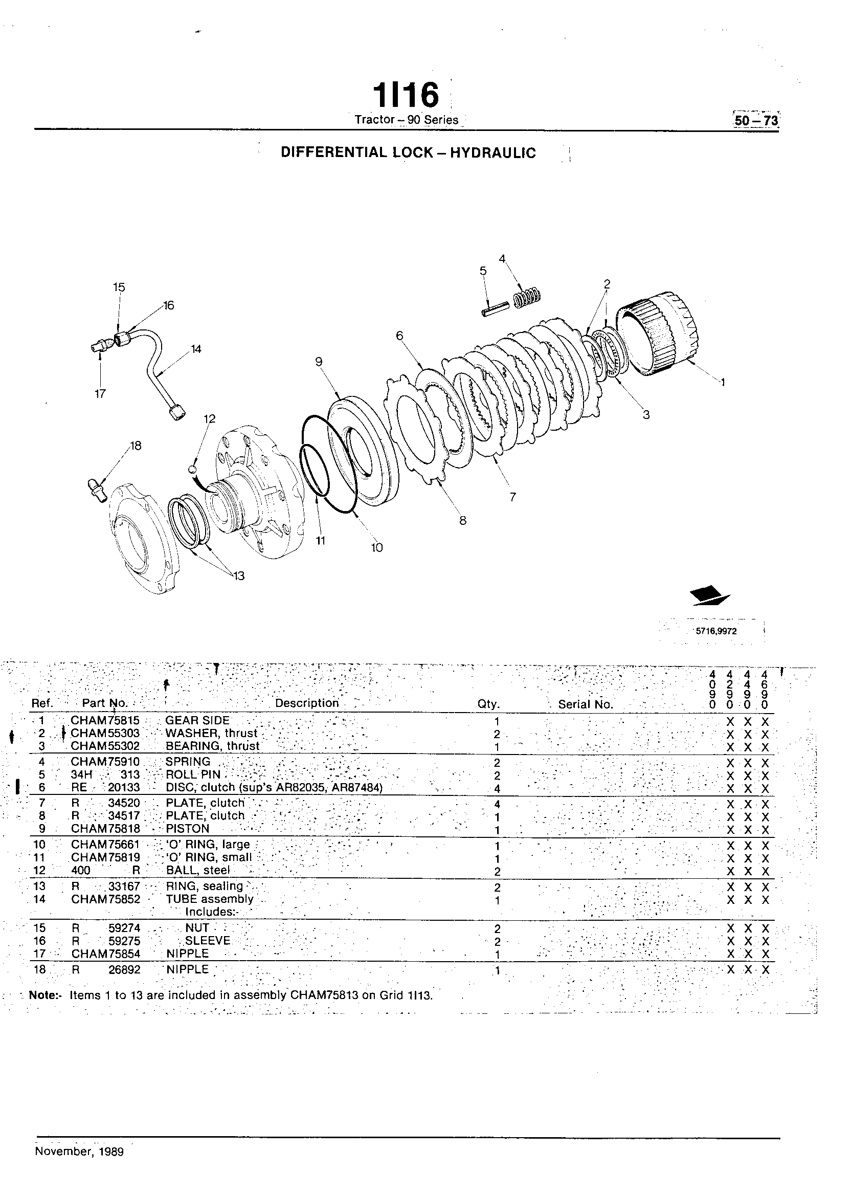 Power Train Differential Lock - Hydraulic