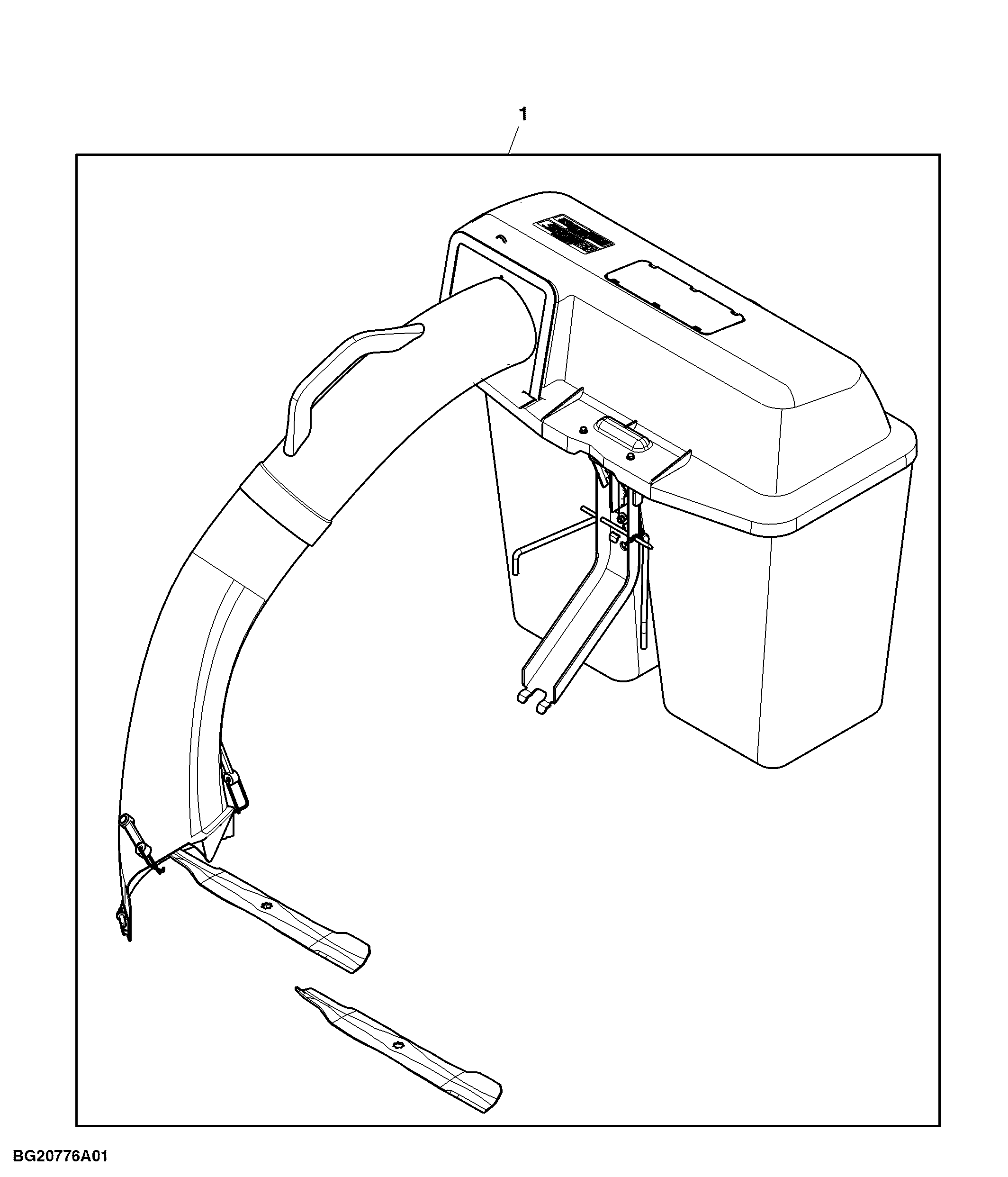 Material Collection System, 42 inch, Attachment (100001 - )