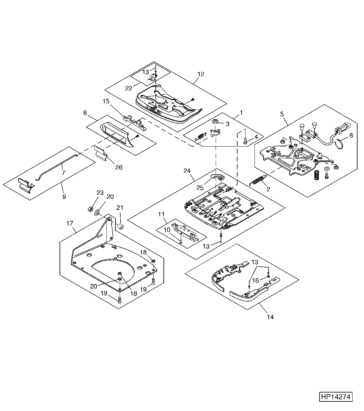 OPERATOR'S SEAT PIVOT AND ADJUST ASSEMBLIES