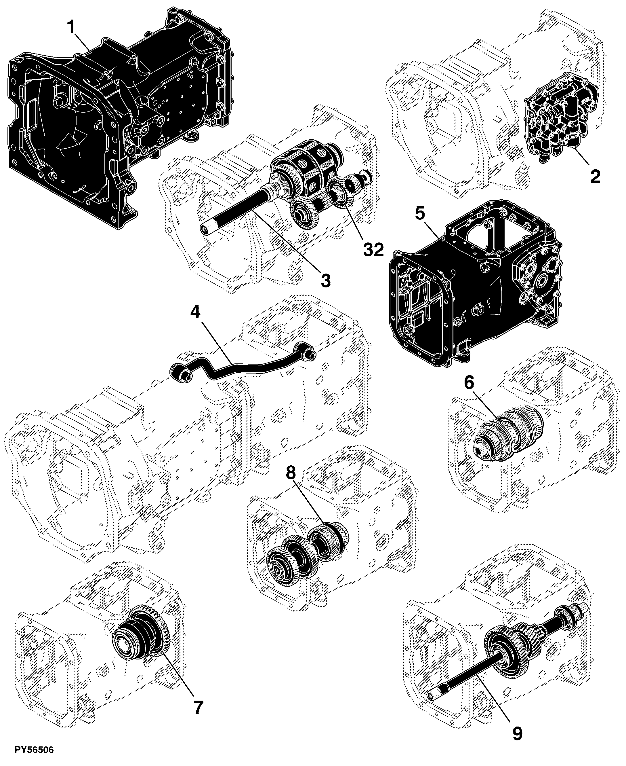 53 Power Train, PowrReverser™ Transmission, W/ Hand Brake