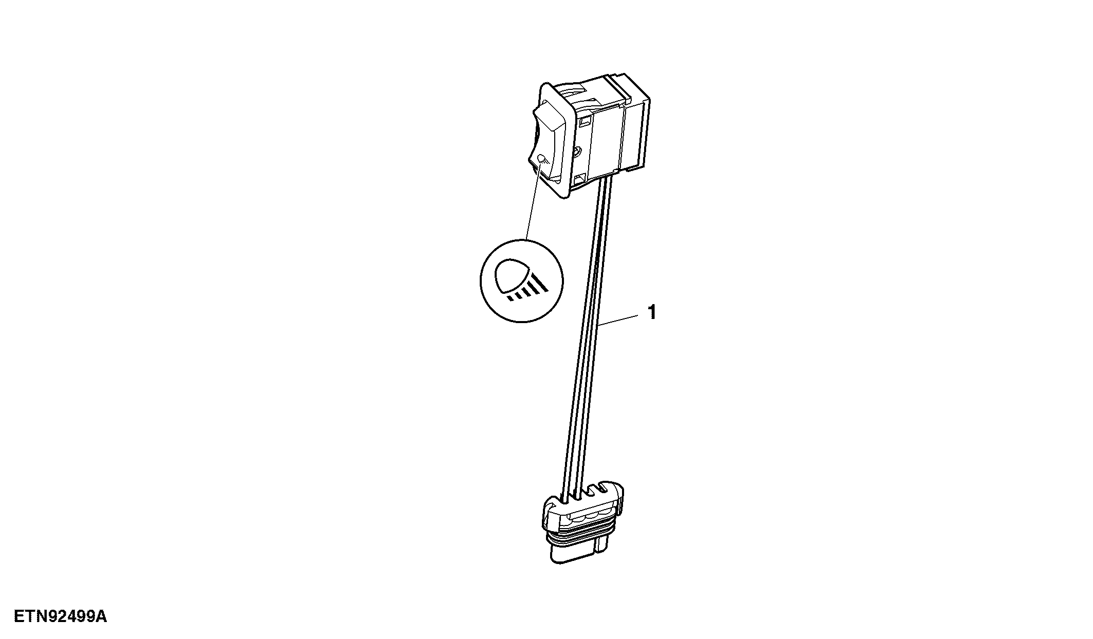 Switch, Work light, Rear