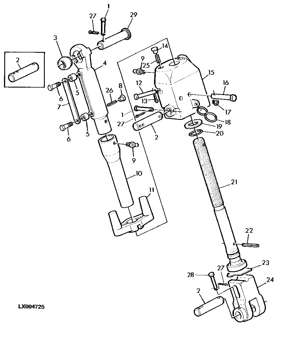 THREE POINT HITCH LIFT LINK, LEFT-HAND (WITH INCREASED LIFTING CAPACITY)
