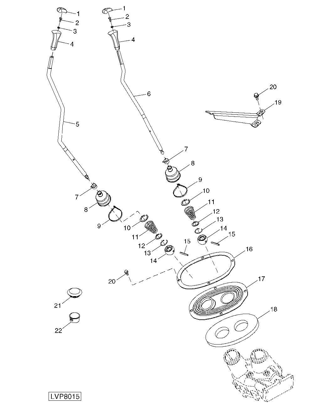 GEAR/RANGE SHIFT (WITH CAB/ISOLATED OPEN OPERATOR STATION)