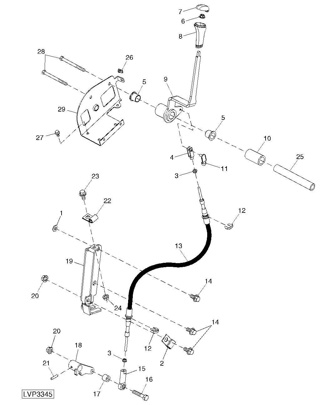 MFWD Lever And Linkage (With CAB/Isolated Open Operator Station) ( - 420000)