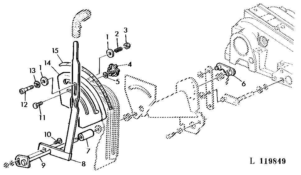 CONVERSION KIT FOR ROCKSHAFT CONTROL LEVER (MC1 CAB)