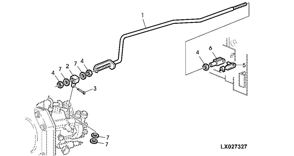 MOUNTING PARTS, SPEED CONTROL (OPEN OPERATOR'S STATION / LOW VERSION)