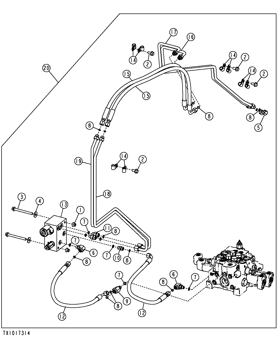 Pin Disconnect Hydraulic Lines (Z-Bar) (595140 - )