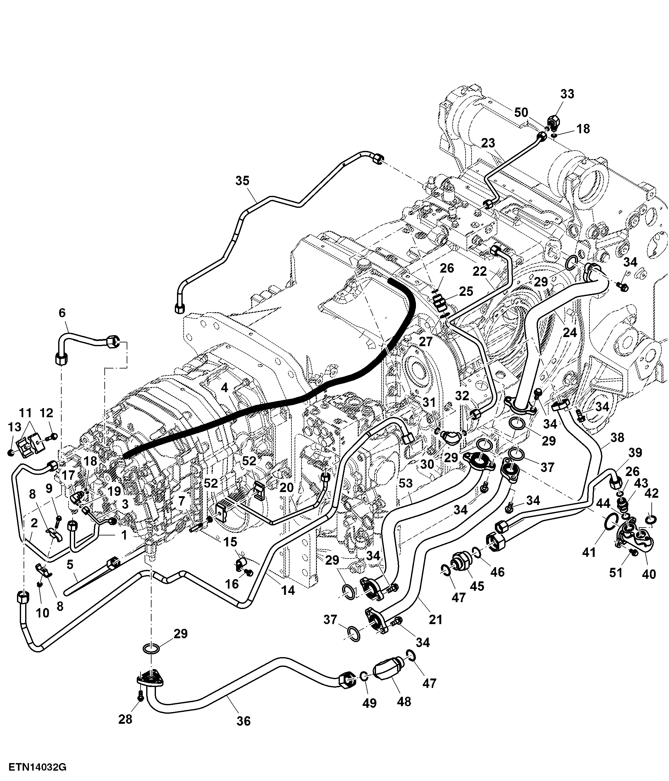 Lines, Transmission Hydraulics, PowrQuad™/CommandQuad™