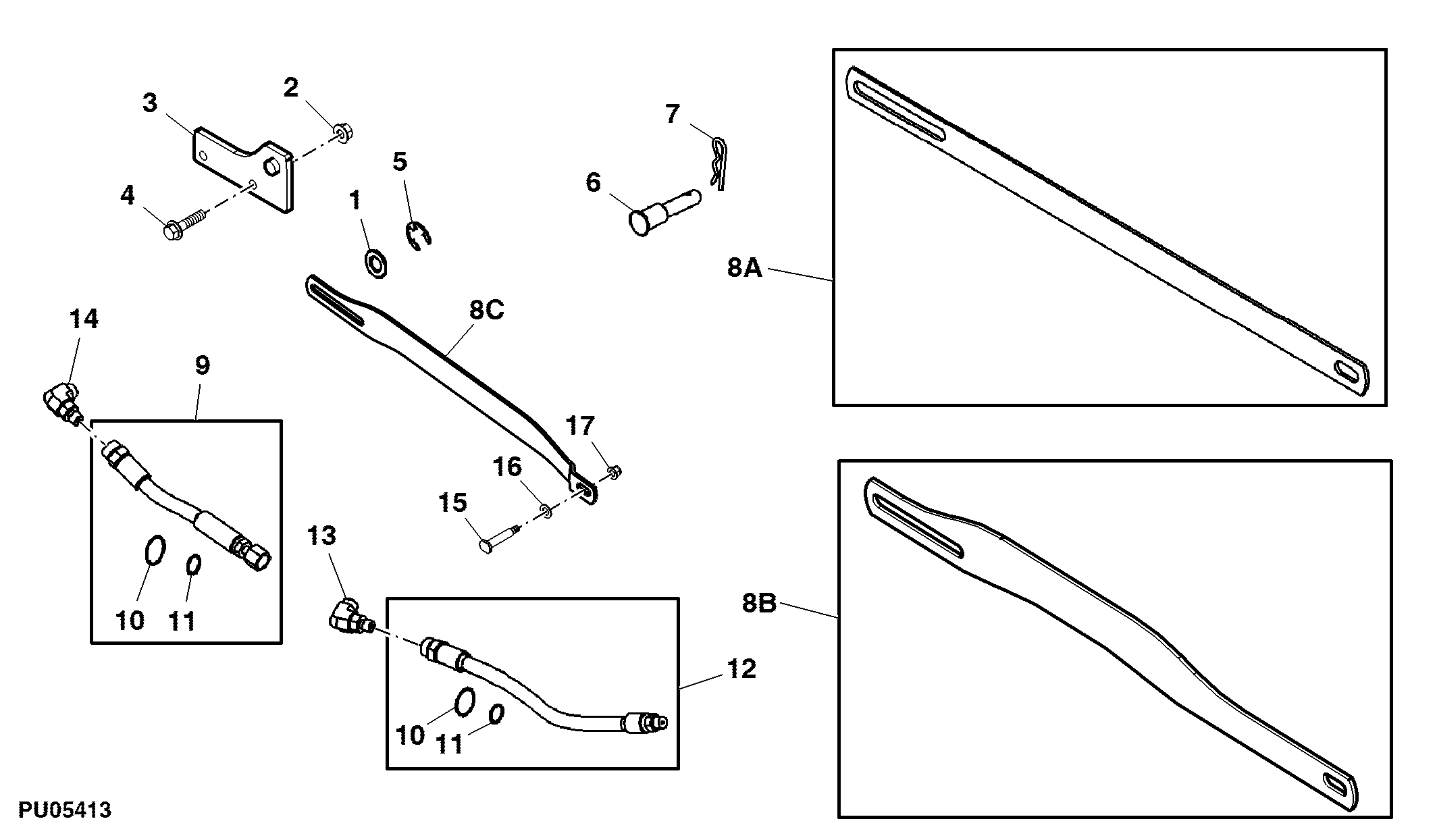 Retro-Fit Kit, Three Point Hitch (Category 1)