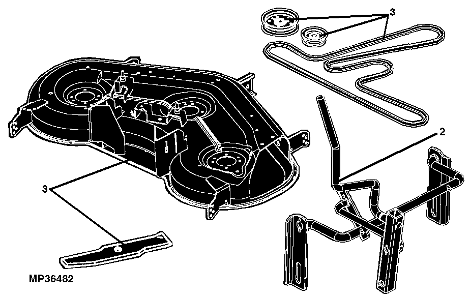 85 MOWER DECK AND LIFT LINKAGE