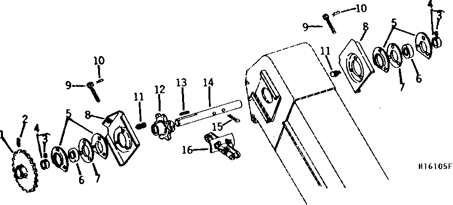 TAILINGS ELEVATOR CONVEYOR CHAIN, SPROCKETS, AND BEARINGS