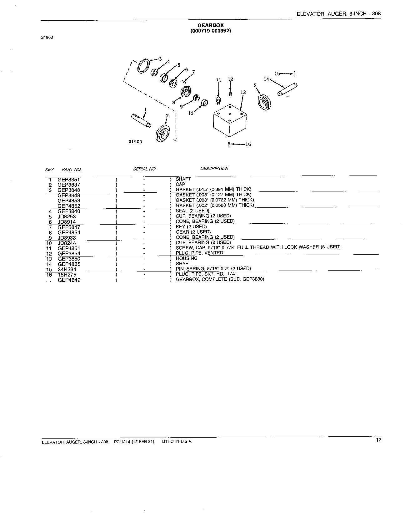 GEARBOX (000719-000992)