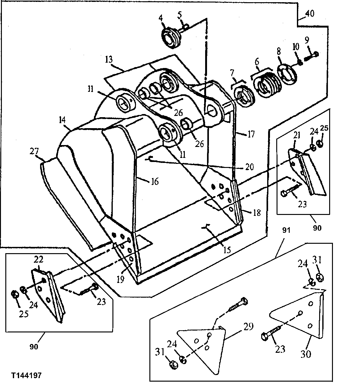 Severe Duty Plate Lip Bucket (Also Order Bucket Tooth Assemblies)