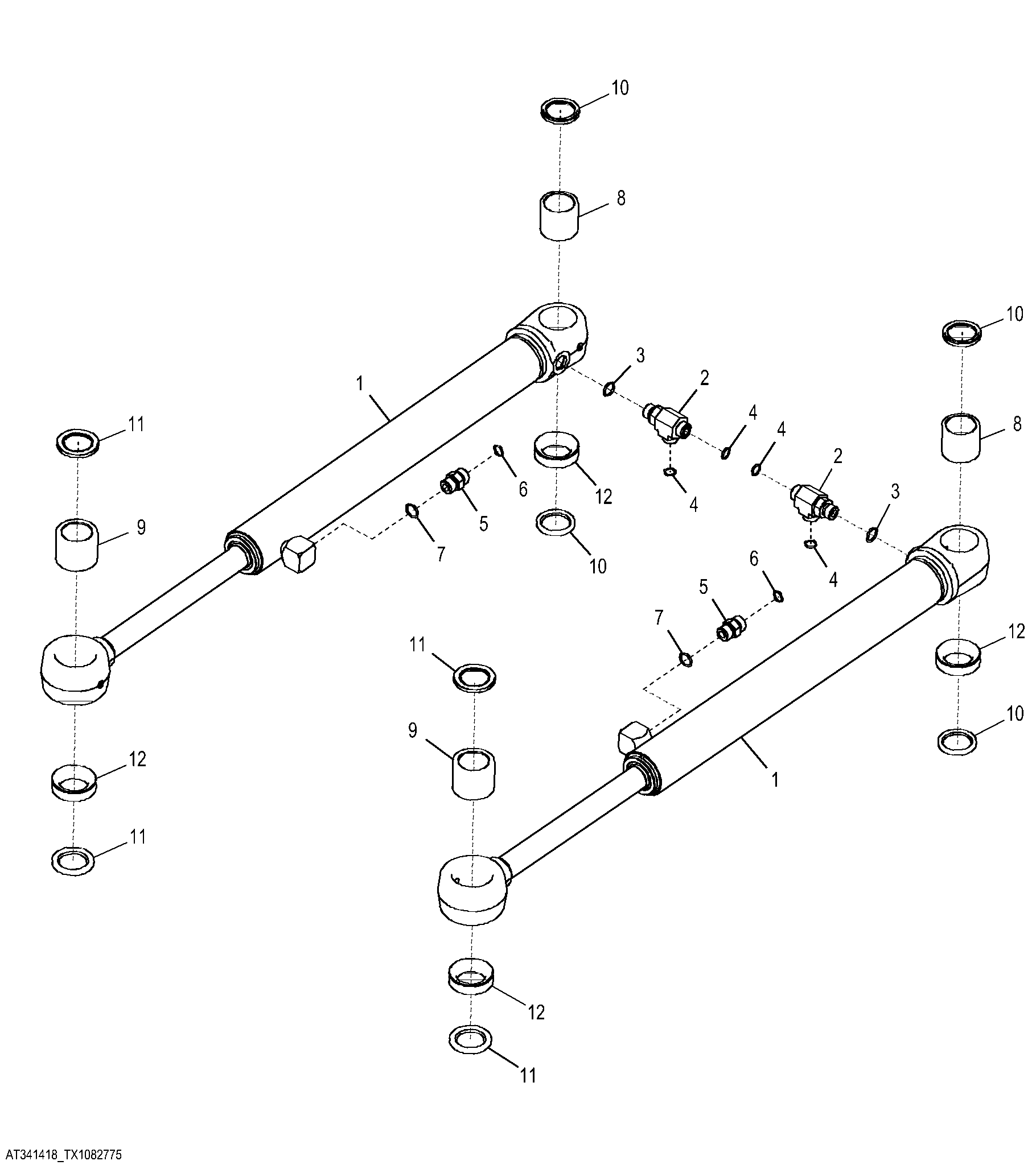 Steering Cylinders and Fittings (NeverGrease™)