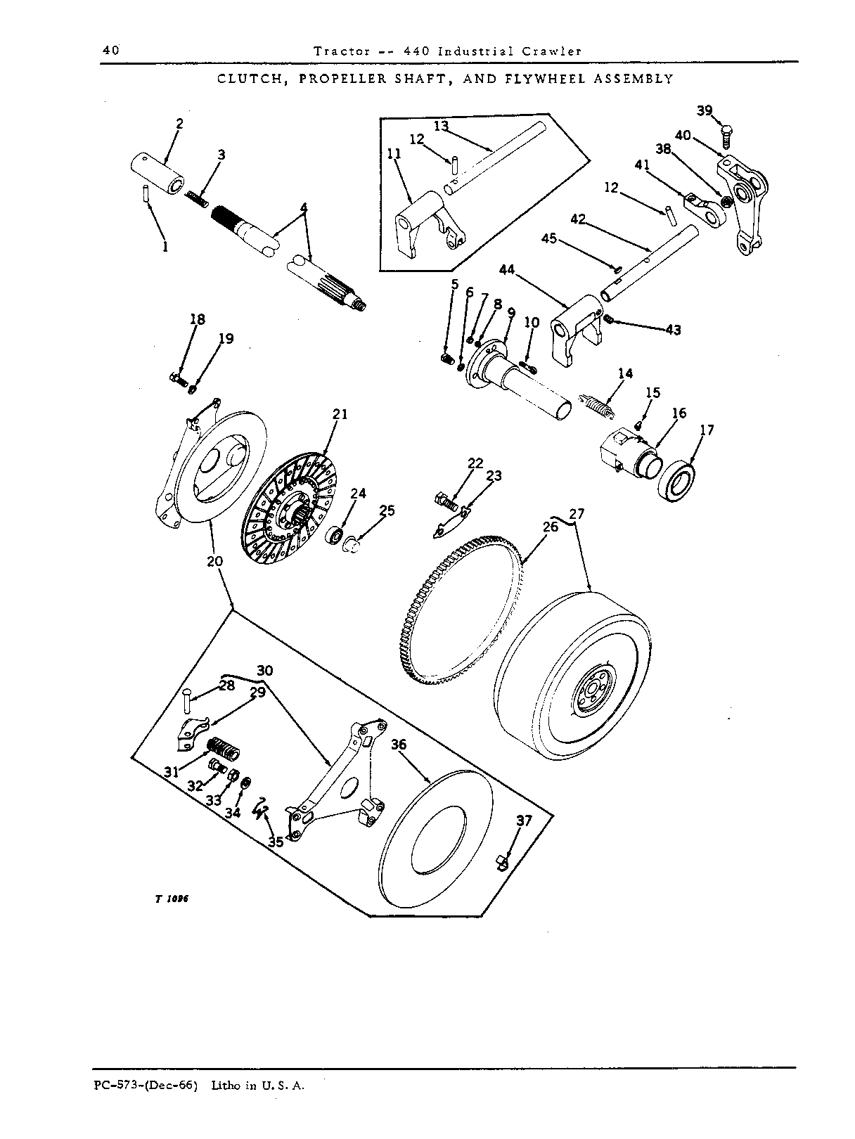 Clutch, Flywheel, Center Frame and Direction Reverser (Continued)