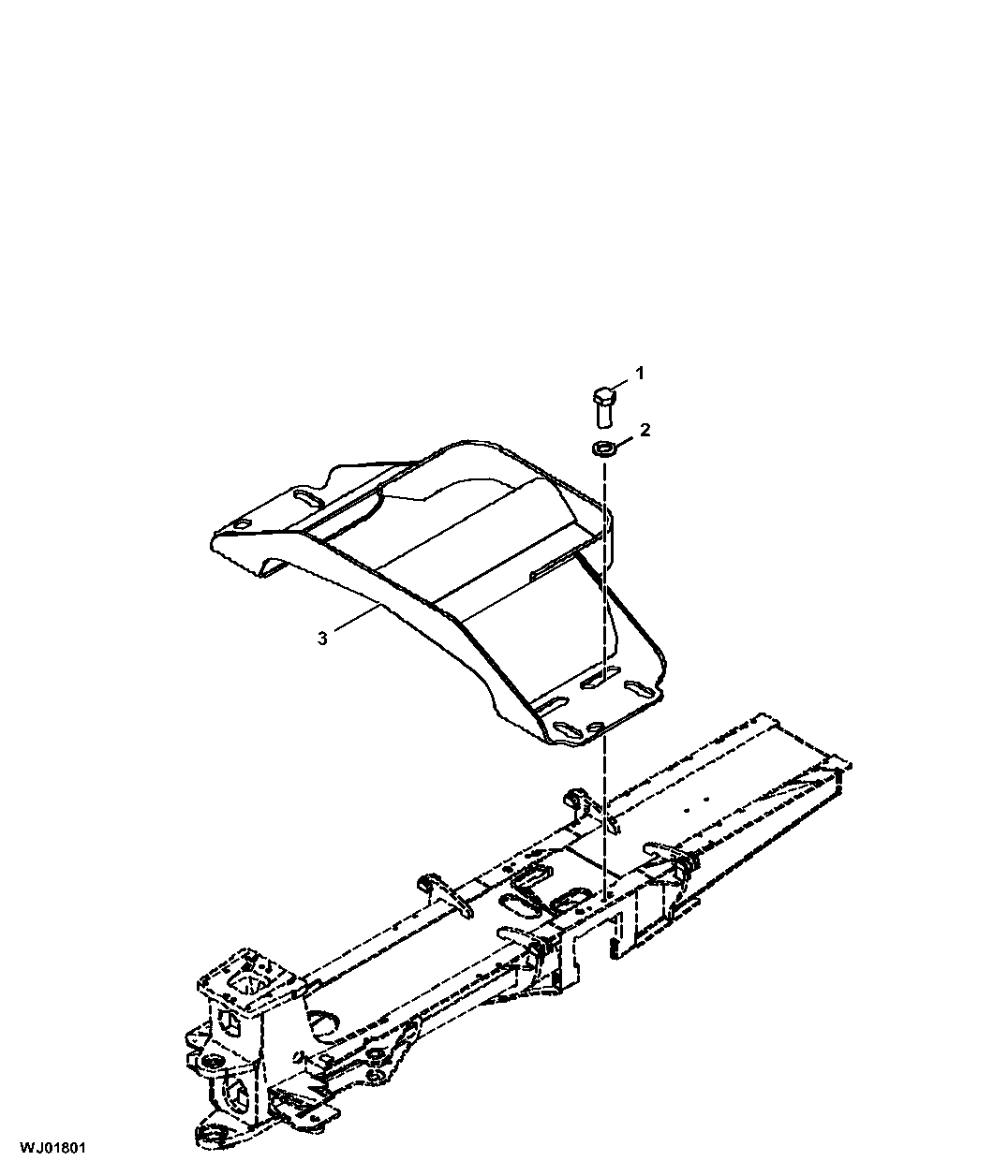 Boom Transport Bracket W/ Threaded Holes in Frame