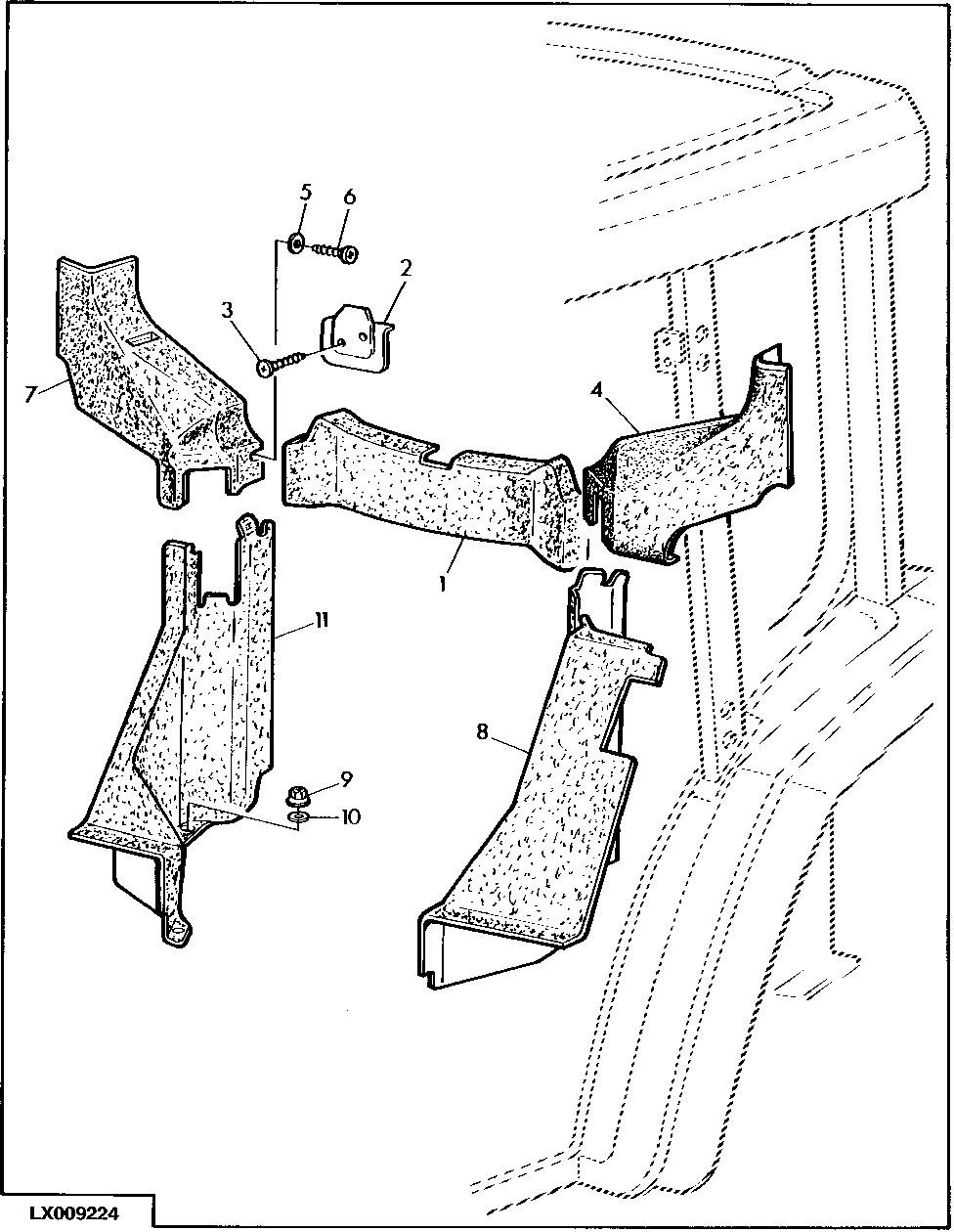 PADDING (CAB WITH REAR STRAIGHT FLOOR PANEL)