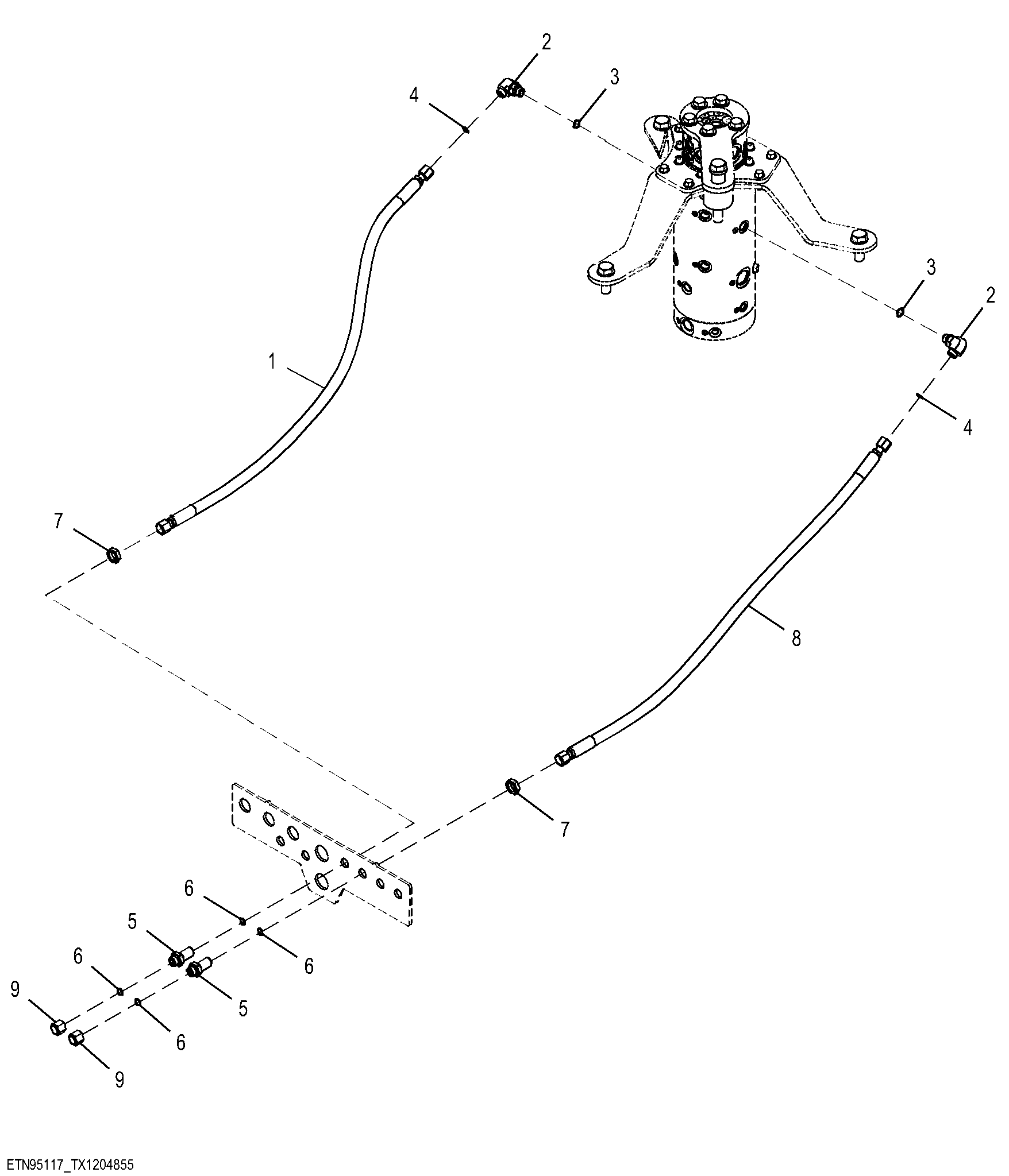Work Plumbing, Mobile Hydraulics, Lower Frame ( - 387068)