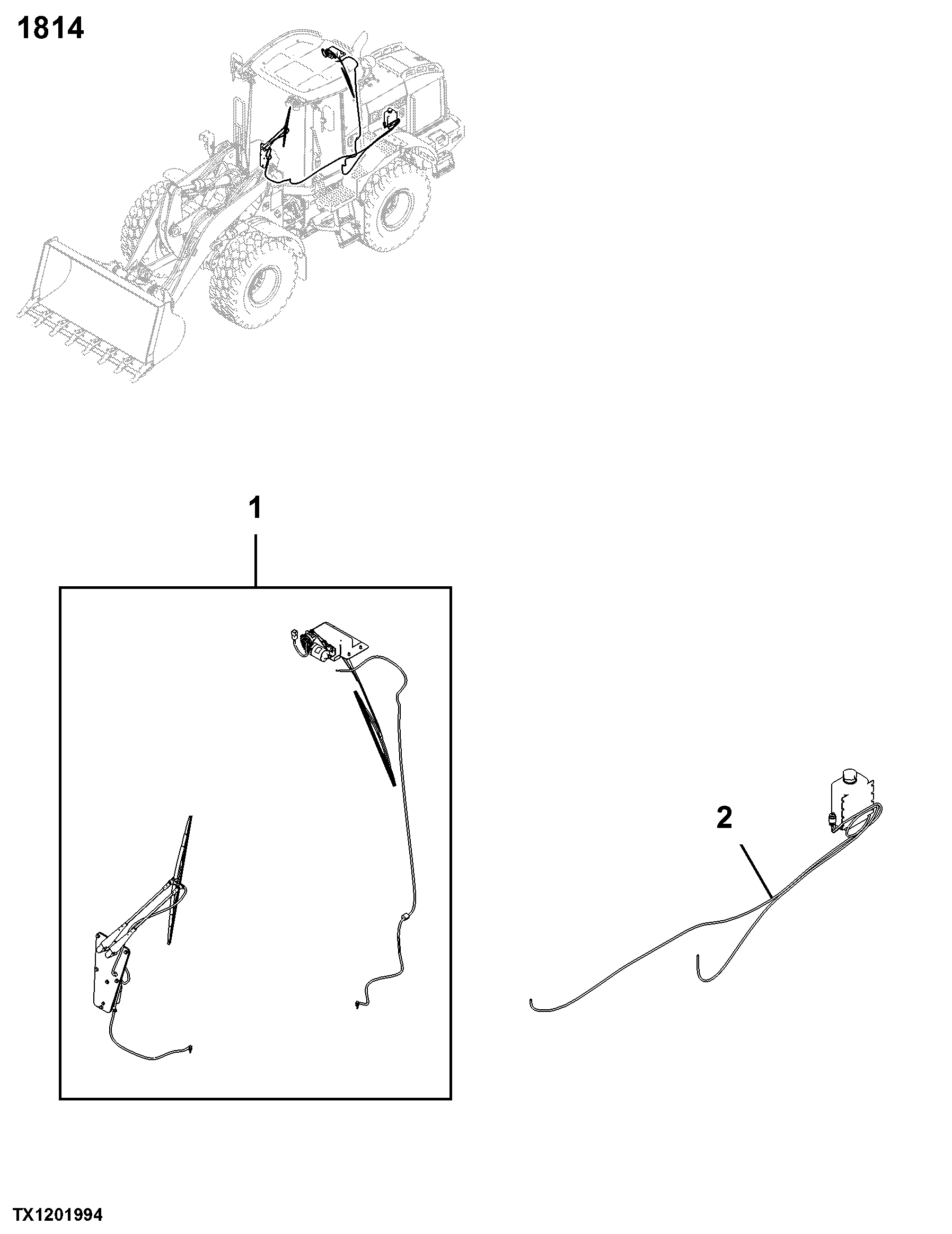 1814 Windshield and Wipers