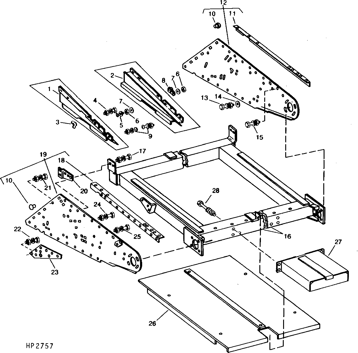 FEEDER HOUSE SIDE SHEETS AND FRAME (SIDEHILL) (403301 - 610300)