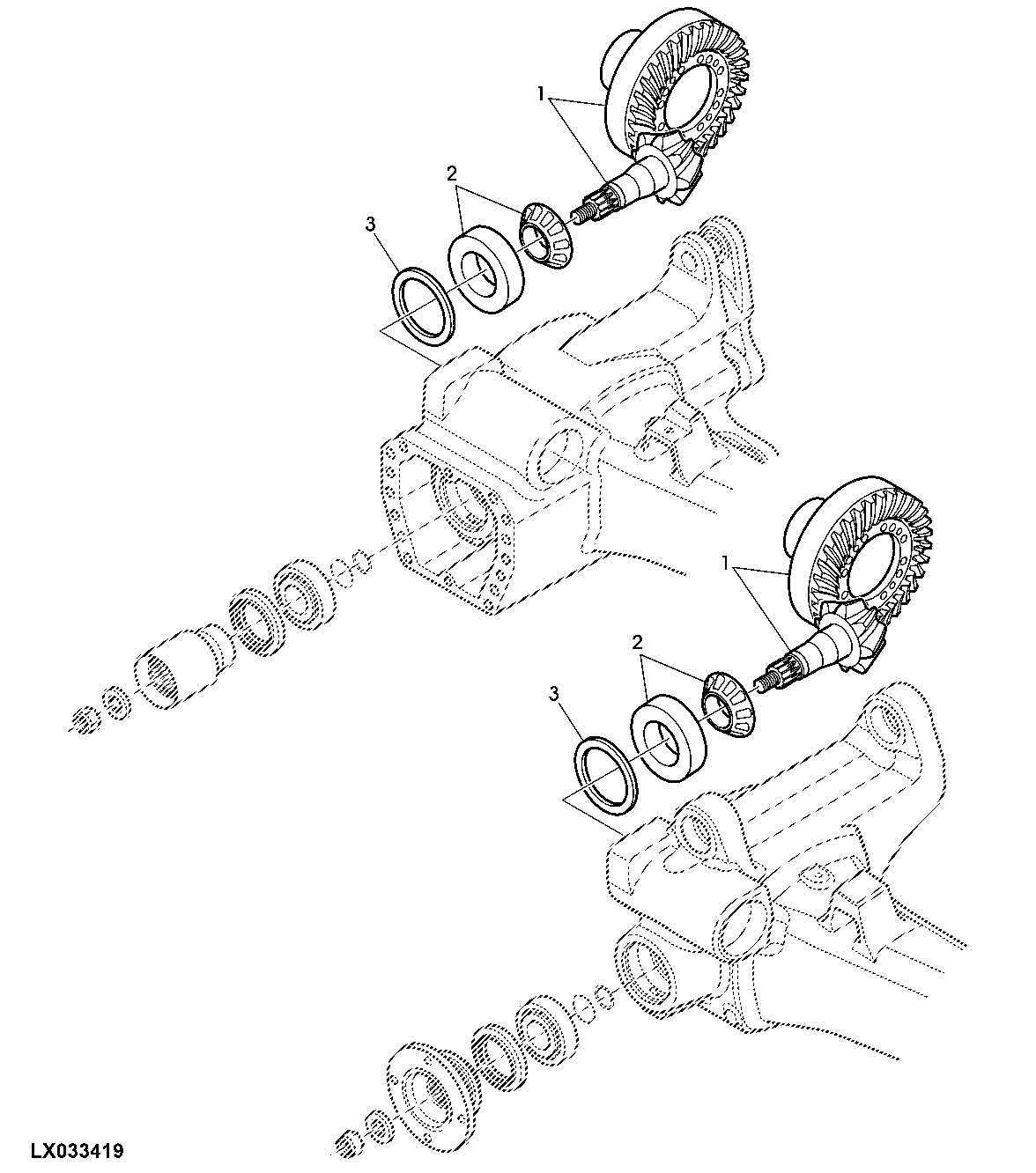 BEVEL GEAR SET, MFWD-AXLE (740, WITH OR WITHOUT TLS)