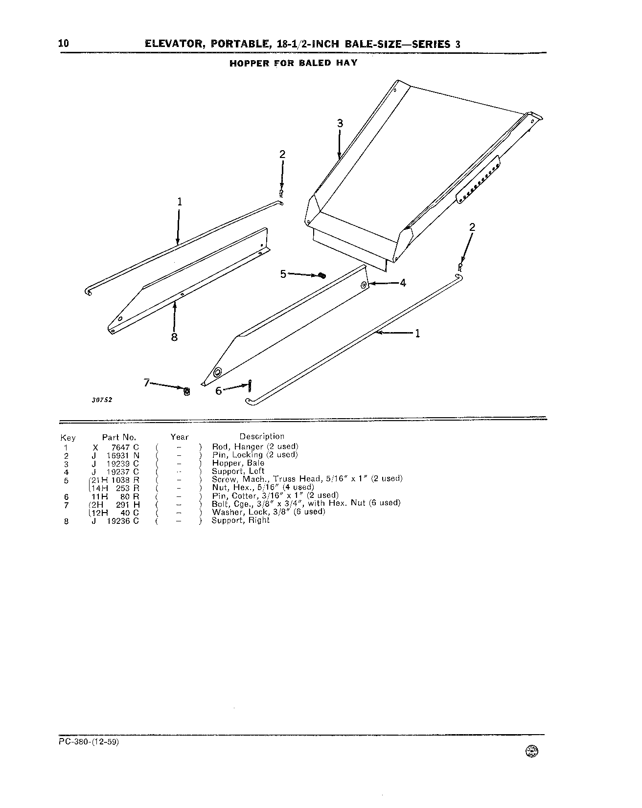 Hopper for Baled Hay