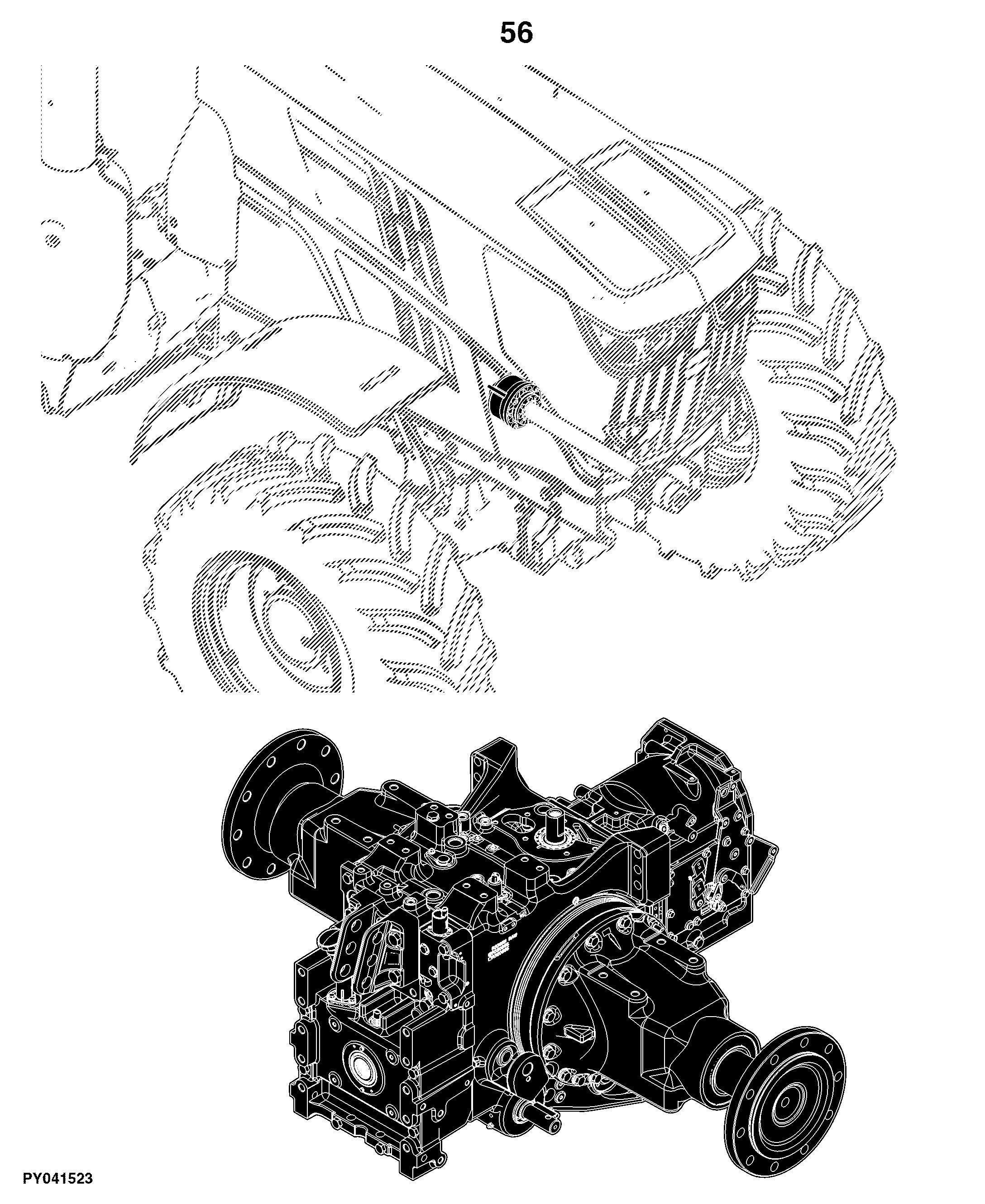 6115R Tractor (North America Edition, Engine SN: 4045RXXXXXX)(Interim Tier 4)