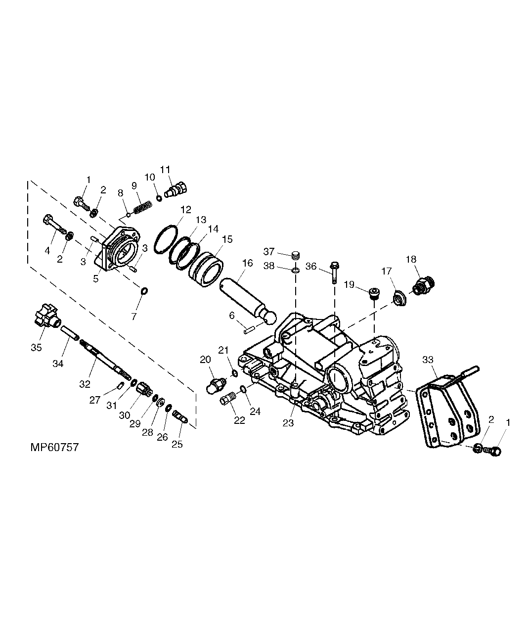 Rockshaft Cylinder Head and Piston. (311233 - )