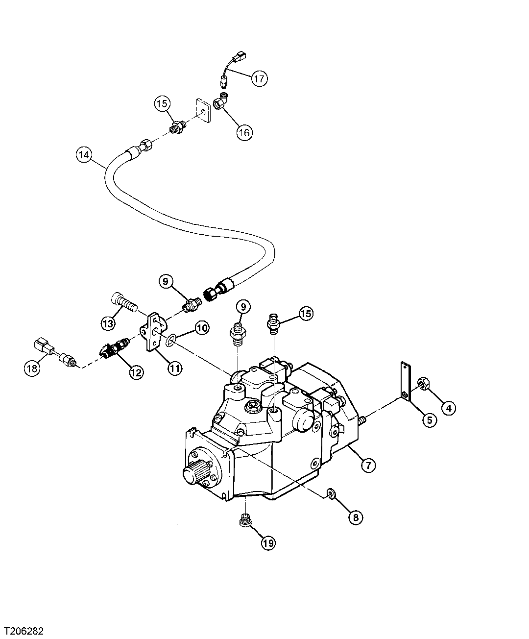 Right Hydrostatic Pump And Main Hydraulic Variable Flow Pump