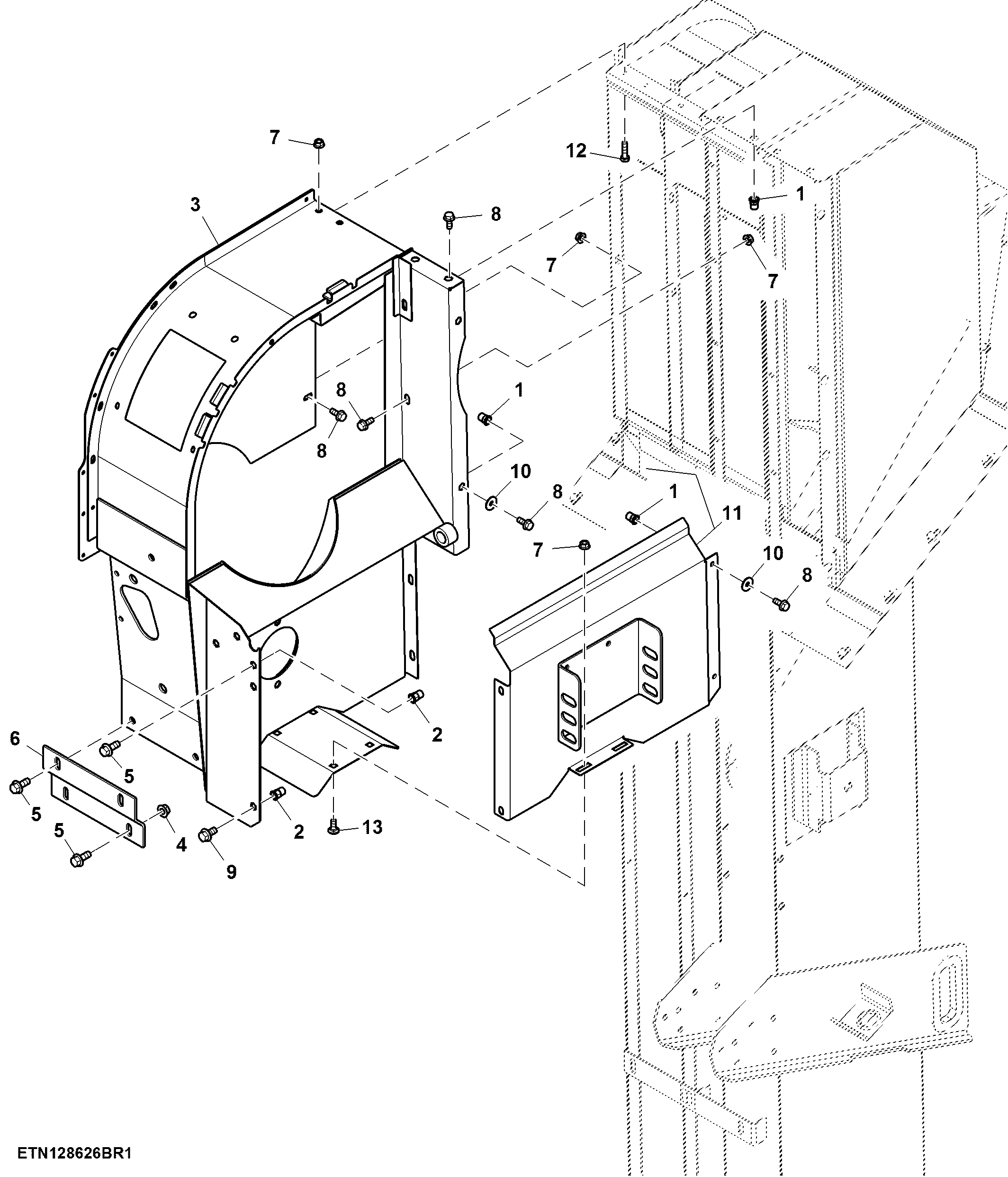 Loading Auger Transition Housing, Regular Unloading Rate
