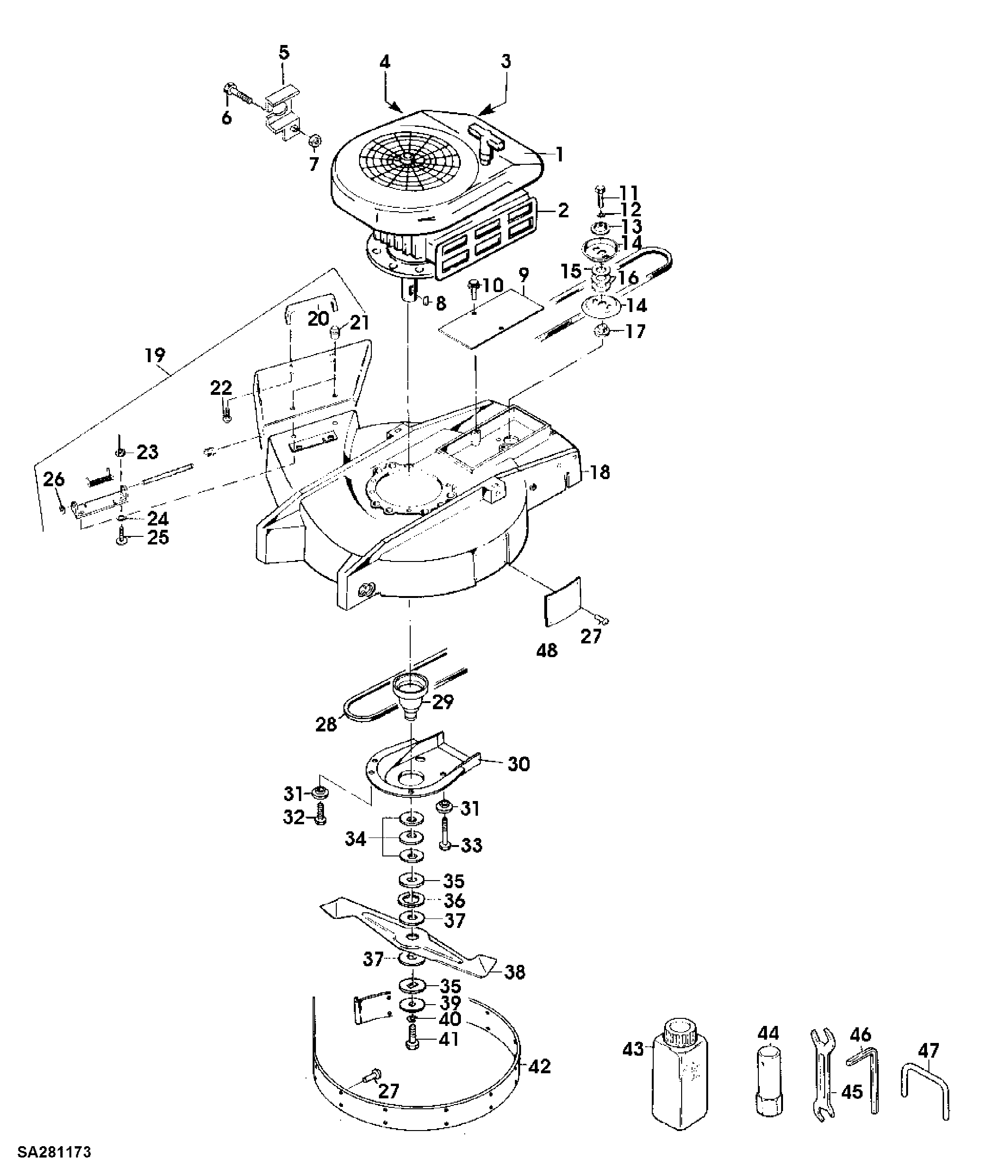 Housing, Engine, Mower Deck, Discharge, Drive