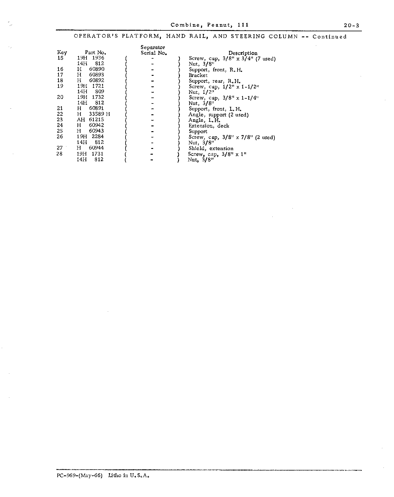 Column, steering (Continued)