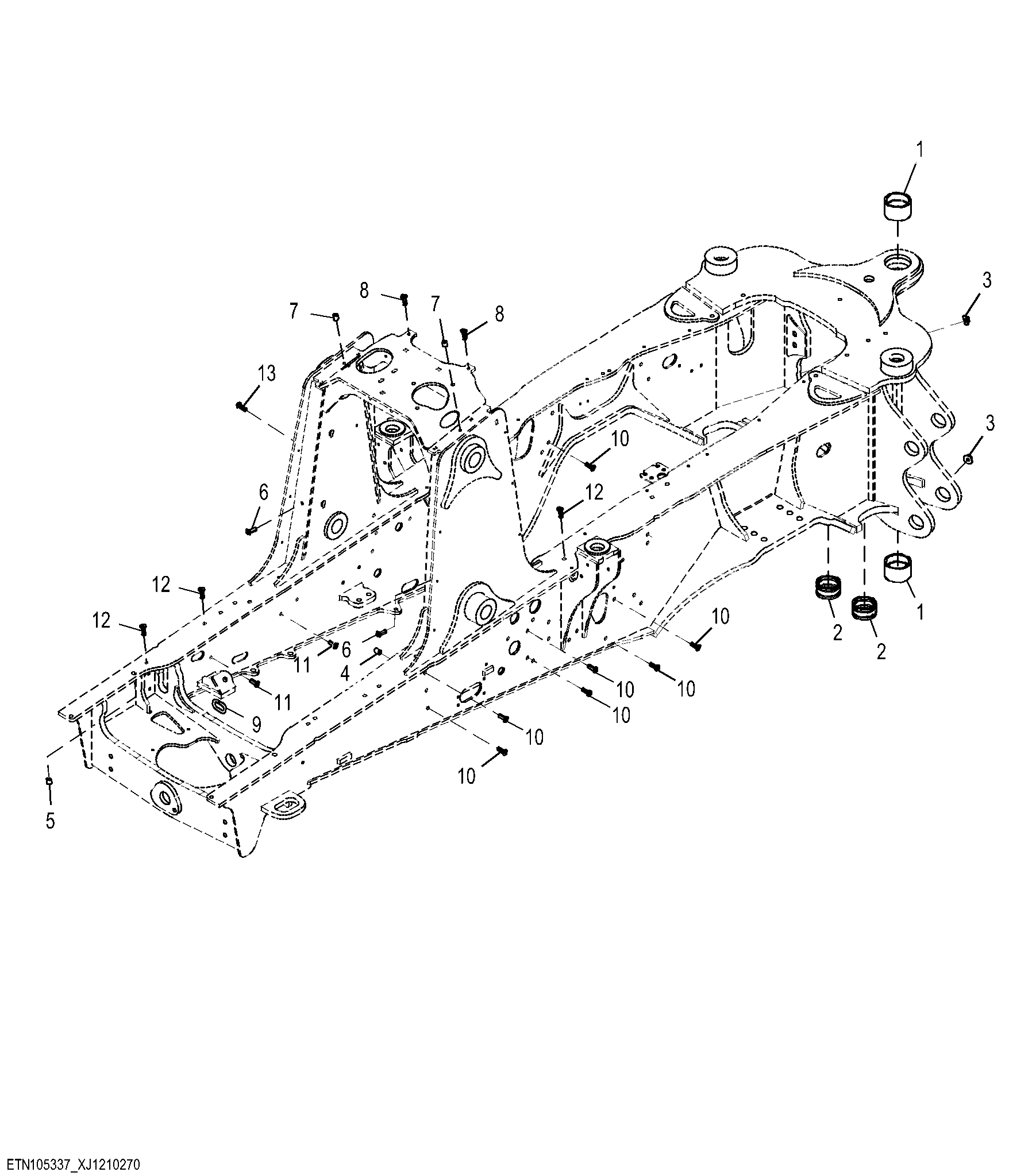Main Frame, without Mechanical Front Wheel Drive