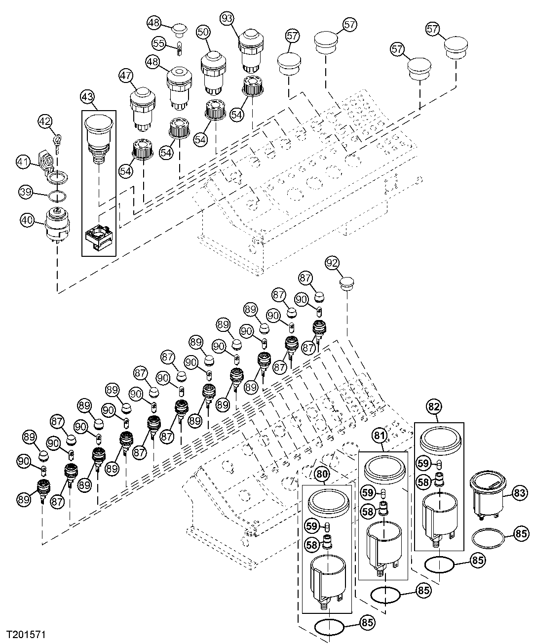 INSTRUMENT PANEL SWITCHES, INDICATOR LIGHTS, FUSES AND GAUGES
