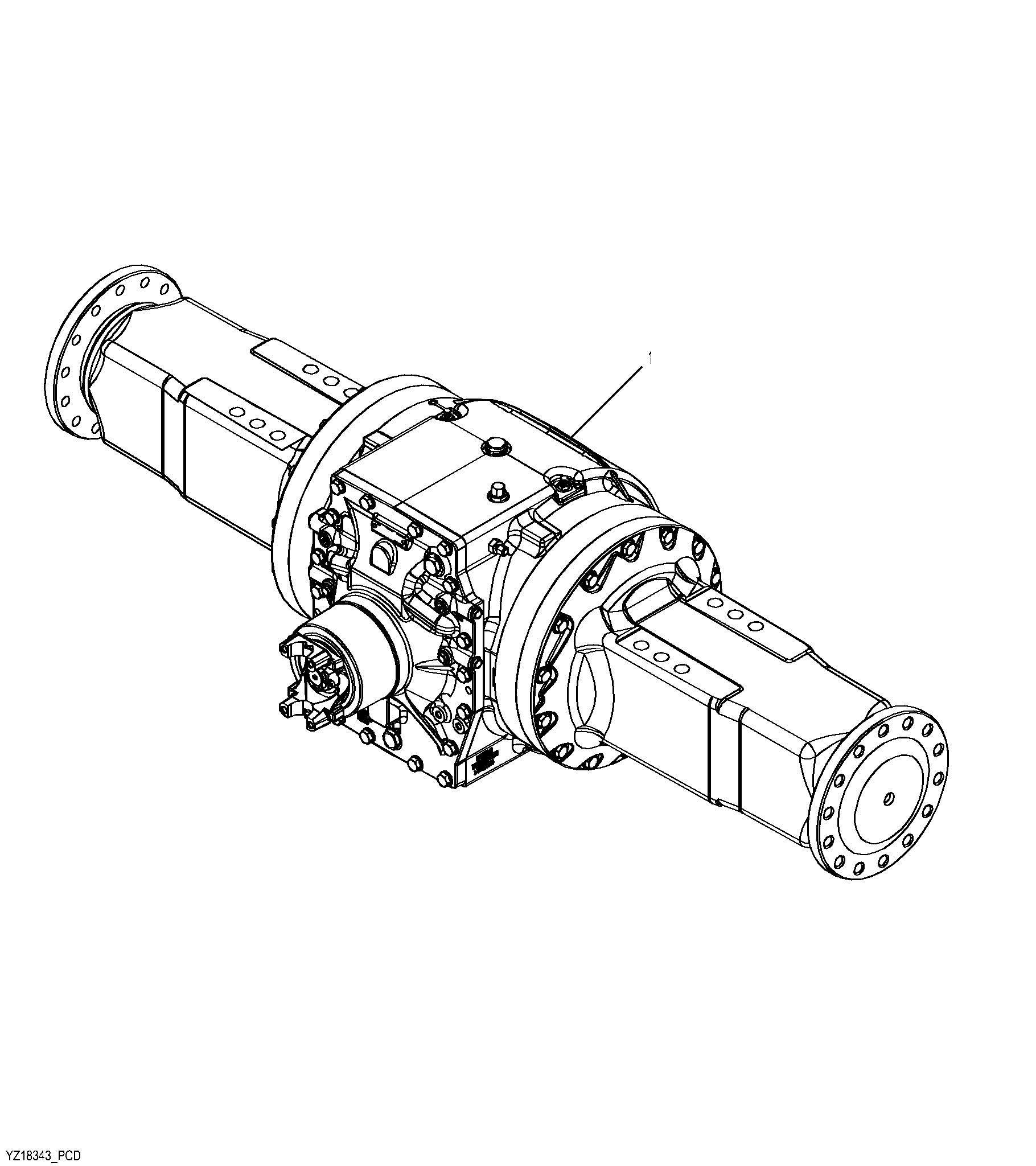 YZ18343 Reman Axle 1600 Front Differential