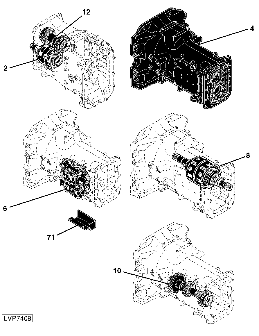 520 Powerreverser Transmission (P/R) With Electro-Hydraulic (EH) Hi/Low Tractor