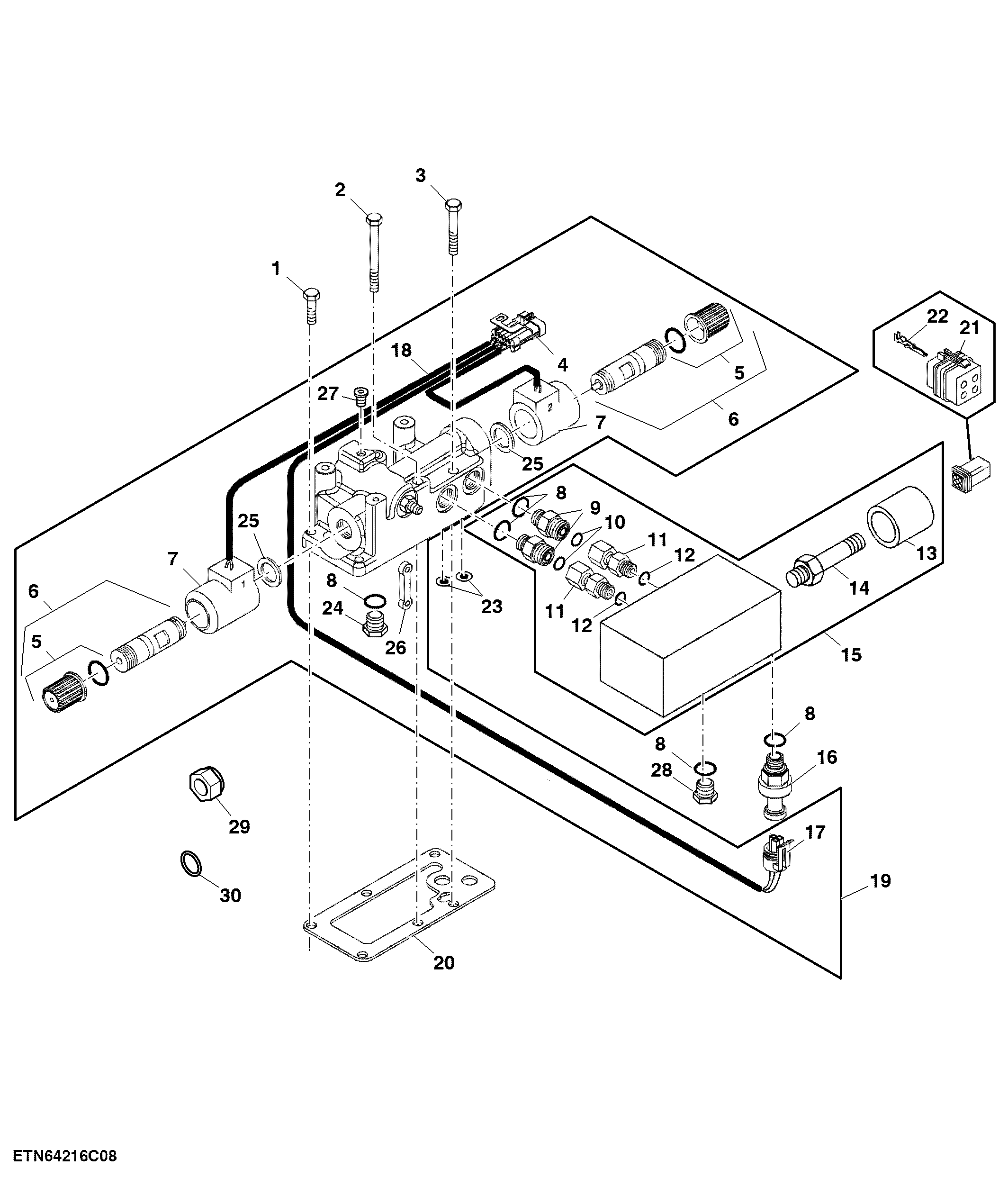 Flow Control Valve for Automatic Feed Rate System (Hydrostatic Drive)