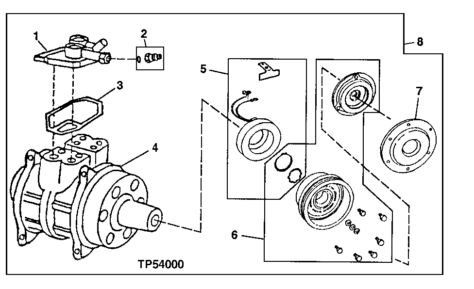 Air Conditioning Compressor Manifold and Dust Cover (830205 - )