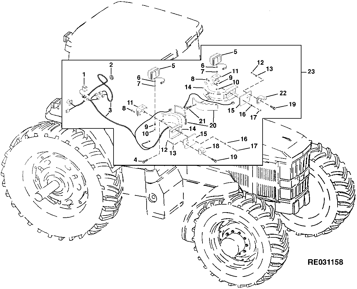 740/840 LOADER LIGHT KIT (CAB) (LATE DESIGN)