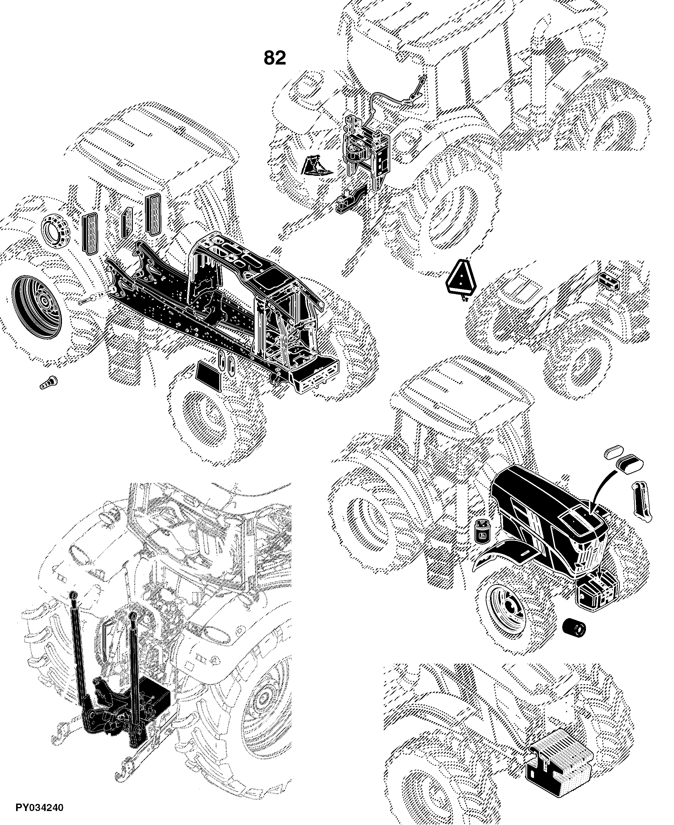 6105M Tractor (Europe Edition, Engine SN: 4045RXXXXXX)(Interim Tier 4)